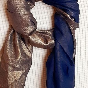 EILEEN FISHER Double-sided Silk Scarf ((NO CLOTHING TAG))